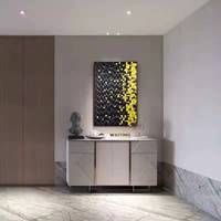 Panneau d'art de décoration murale de salon, carrelage de mosaïque en bois pour la décoration murale