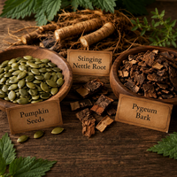 Complément Alimentaire pour la Santé de la Prostate, Graines de Citrouille, Pygeum - Formule Végétalienne Naturelle pour le Soutien Masculin, 120 gélules