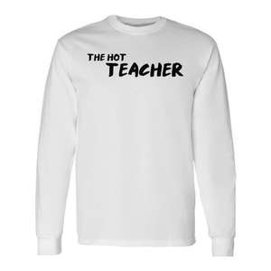 Camiseta de Manga Larga para Profesor, Color Blanco, Unisex para Adultos, Camiseta Promocional - Product Image 1