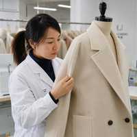 PRETTY STEPS Veste en cachemire double face brossé de qualité supérieure, couleur unie, coupe courte, manteau d'hiver cousu à la main, vêtements d'extérieur pour femmes