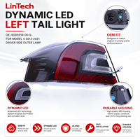 LinTech 6005918-00-G Ensemble de feux arrière dynamiques à LED gauche (côté conducteur) pour Tesla Model S 2012-2021 (spécifications américaines)