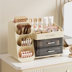 Cosmetic Organizer Home Dressing <b>Table</b> High-<b>End</b> Large-Capacity Lipstick Skincare Multi-Functional Compartment <b>Storage</b> Rack - Product Image 1