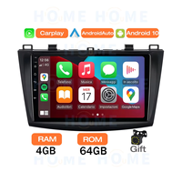 Radio Estéreo para Coche de 4 Núcleos con Android 14, Multimedia con CarPlay por Cable para Mazda 3 2009-2013, Android Auto, 4G+64G, 2 Din, GPS, WIFI y Pantalla Bluetooth