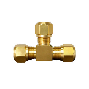 Conector en T de latón 1/4 3/8 1/2 5/8 3/4 Adaptador de unión para conexiones de cable - Product Image 1