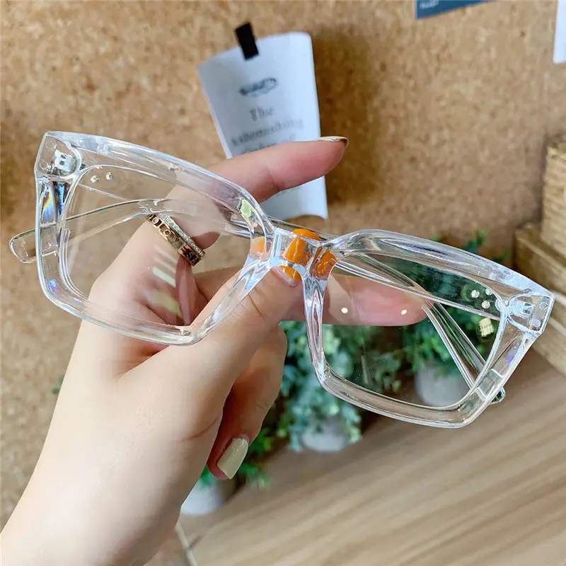Ultime montature per occhiali personalizzate meno i più nuovi occhiali trasparenti Anti luce blu con lenti trasparenti