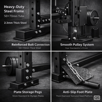 Rack de musculation robuste QS avec barre de traction
