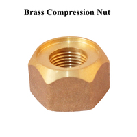 YOD CNC Raccord de compression hexagonal en laiton usiné de précision, durable, 1/4 1/2 pouce, avec bouchon de finition pour tube
