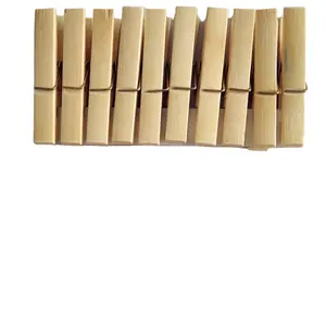 बांस Clothespins 20 टुकड़े बांस खूंटे कपड़े खूंटे लकड़ी टिकाऊ फांसी क्लिप के लिए घर कपड़े Windproof आपूर्ति 6cm x 1.2cm