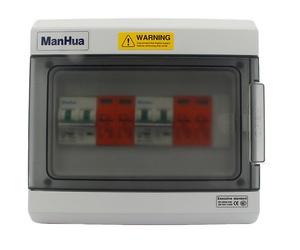 ManHua IP65 Waterproof <strong>2</strong> in <strong>2</strong> Out 1000V 32A Solar <strong>PV</strong> Array <strong>Strings</strong> DC Plastic Junction <strong>Combiner</strong> <strong>Box</strong> for Solar Panel Power System - Product Image 1