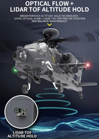 Helicóptero Eléctrico a Escala YXZNRC F11-S AH-64D Apache RC con GPS, Giroscopio de Doble Eje 3D6G, Motor Sin Escobillas y Cámara FPV 5.8G RTF