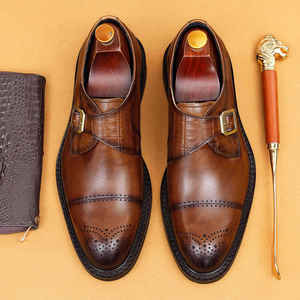 Zapatos Casuales Formales de Negocios para Hombre, Transpirables, de Cuero Evergreen, con Cordones, Impermeables, Planos, para Exteriores, que Aumentan la Altura, Talla Grande - Product Image 2