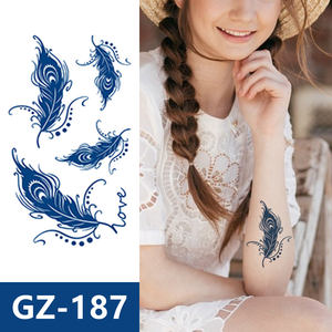 وشم شبه دائم يدوم أسبوعين مقاوم للماء مخصص صغير ولطيف بحبر نباتي ملصقات وشم للبالغين والأطفال - Product Image 2