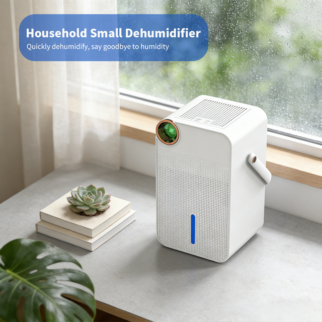 Automatic Moisture Absorber 1000ML Mini Portable Electric Semiconductor Peltier Dehumidifier with Air Purifier Home