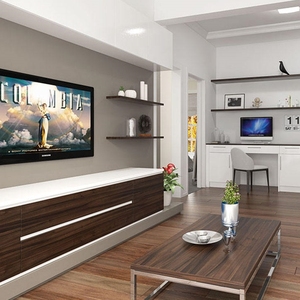 Moderno Design minimalista in legno armadi <span class=keywords><strong>TV</strong></span> Stand elegante funzionale di stoccaggio per soggiorno mobili estetica contemporanea - Product Image 1