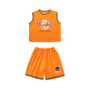 Ensemble de sport tendance <span class=keywords><strong>hip</strong></span>-<span class=keywords><strong>hop</strong></span> pour enfants : tenue d'entraînement de basketball pour garçons et filles, uniforme de spectacle pour la maternelle - Product Image 5