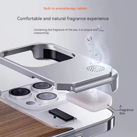Coque de téléphone portable en alliage d'aluminium pour aromathérapie, vente en gros d'usine, pour iPhone 12 13 14 15 Pro Max 16 Plus 17 Air