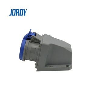 ซ็อกเก็ตอุตสาหกรรมแบบติดตั้งบนพื้นผิว JORDY JD123X 3P 32A 230V เฟสเดียว IEC60309 IP44 ขั้วต่อกันน้ำสีน้ำเงินทำจากทองเหลือง - Product Image 1