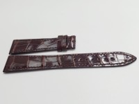 Bracelet de montre de luxe vintage multicolore en cuir d'alligator 20MM, tannage végétal, doublure cousue à la machine pour créateur de marque