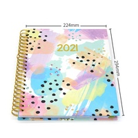 Carnet de notes, agenda, journal, organiseur mensuel, carnet de notes avec impression couleur personnalisée, spirale