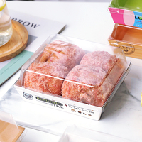 Boîtes d'emballage alimentaires vides jetables, 100 pièces, plateau à pain, Kraft, boulangerie, boîte d'emballage à Sandwich et gâteaux