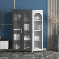 Armoire de rangement de salon pour un rangement pratique Livres et magazines Casier de maison polyvalent Armoire en verre Armoire à thé