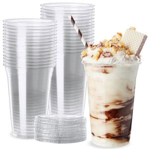 Vasos Desechables de Plástico Transparente para Mousse, Pudín y Postres, Cuadrados, de 2oz, Mini Vasos al por Mayor para Empacar Alimentos de Panadería - Product Image 1
