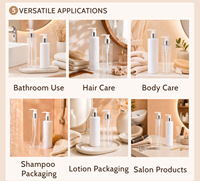 Bouteilles à pompe en PET avec finition mate et bouchon à vis pour soins de la peau, sérum visage, lotion corporelle, shampoing, après-shampoing – Approvisionnement direct usine