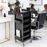 Chariot de Barbier en Plastique Durable à 5 Tiroirs pour Salon de Coiffure et de Beauté - Vente en Gros