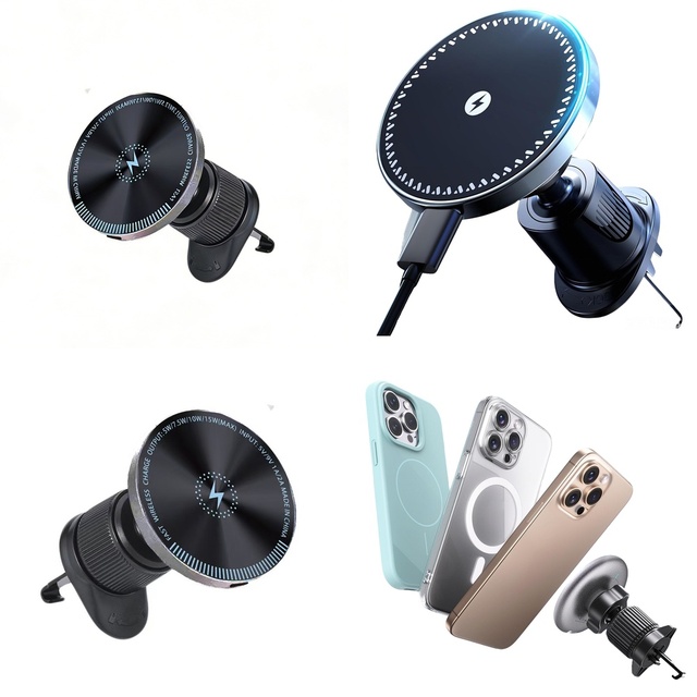 Trending Electronic Accessories Magnetic Wireless Car Charger Air Vent Car Phone Holder Consumer Products Chargers Adapters