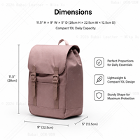 Tas Ransel Mini Flap Kanvas Tahan Lama dengan Gesper Magnetik dan Tali Bahu yang Dapat Disesuaikan untuk Remaja, Aktivitas Luar Ruangan, dan Kebutuhan Khusus