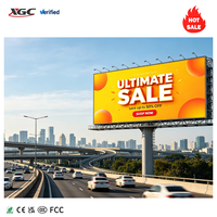 Afficheur publicitaire LED extérieur à haute fréquence de rafraîchissement, mur vidéo LED numérique IP65 pour bord de piscine, route urbaine, centre commercial, parc
