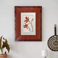 Cadre photo en bois brun rustique avec bordure large pour toile de peinture à l'huile et art mural