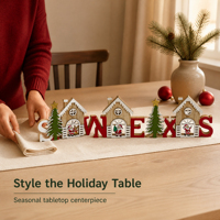 Anpassbare Weihnachtsdekoration im Neuen Stil Holz-Namensschilder für Weihnachten Christbaumschmuck Weihnachtsschmuck
