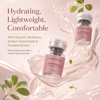 Sérum Ampoule Liquide Éclaircissant et Blanchissant pour le Visage Seek Pretty Face Skincare, Sérum Facial au Collagène et 5% de Niacinamide