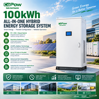 Sistem Penyimpanan Energi Baterai Lithium Kabinet BESS 100kWh Luar Ruangan untuk Proyek Mikrogrid Surya Sistem Penyimpanan Energi UL9540A