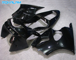 Kit de Carrocería Negro Brillante para <span class=keywords><strong>Kawasaki</strong></span> Ninja ZX-6R <span class=keywords><strong>1998</strong></span> 1999, Carenado Deportivo para Motocicleta <span class=keywords><strong>ZX6R</strong></span> 98 99 ZX636, Carenado Personalizado para Moto - Product Image 1