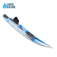 Canoë léger pour une personne, 3,36 m, certifié CE, à assise surélevée, en plastique rigide, kayak de surf