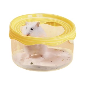 Toilettes et bac à litière transparents 2-en-1 pour hamster syrien et petits animaux – Vente en gros - Product Image 1