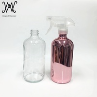 Bouteille en verre galvanisé uv, 500ml, 6oz, 16oz, couleur or rose, livraison gratuite
