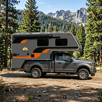 Cuisine pliante en acier inoxydable pour camping-car moderne à toit rigide, étanche, légère et facile à déplacer pour l'extérieur