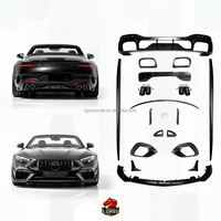Kit carrosserie en fibre de carbone style B pour Mercedes SL63 SL43 : Lame avant, cache-antibrouillard, calandre, jupes latérales, lame arrière, spoiler – Ajustement parfait