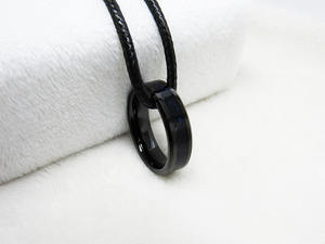 Anello nuziale in tungsteno nero da 6mm con nodo celtico interno blu stile classico per regalo di fidanzamento religioso cristiano - Product Image 3