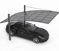 Abri de voiture/garage/parking en polycarbonate traité thermiquement de haute qualité avec cadre en aluminium en porte-à-faux