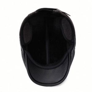 Wholesale Autumn Winter New Arrival Fashion Warm Fleece Lining <b>Flat</b> Top Ivy <b>Cap</b> Earflap Design Beret Hat for <b>Men</b> - Product Image 4