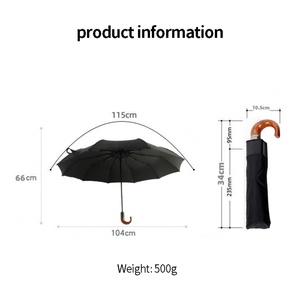 Paraguas Plegable Automático Resistente con Gran Toldo y Control Manual para Uso Profesional, Viajes Diarios a la Oficina en Días Lluviosos - Product Image 4