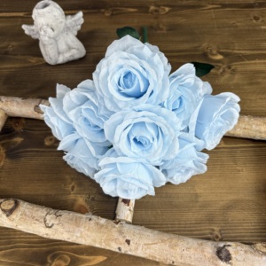 باقة زهور اصطناعية من الحرير المختلط مكونة من 9 رؤوس من نوع آنا روز لعام 2026، مصنوعة يدويًا لتزيين حفلات الزفاف وأعياد الميلاد وعيد الأم والمناسبات - Product Image 4