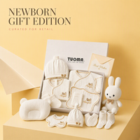 Coffret Cadeau Naissance OEKO-TEX 100% Coton Biologique pour Bébé – Layette Douce et Respirante avec Barboteuse, Bavoir et Chapeau – Vente en Gros, Personnalisation OEM
