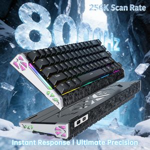 Teclado con interruptores magnéticos ATTACK SHARK R68HE, tiempo de respuesta rápido de 0.005 mm, 8KHz, RGB, fibra de carbono, cableado, para juegos FPS - Product Image 2