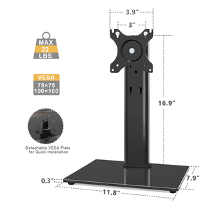 Máy tính duy nhất màn hình miễn phí-đứng bàn núi Riser, 32 inch TV đứng với xoay 360 xoay VESA cơ sở đứng - Product Image 4