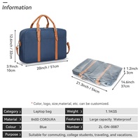 Maletín de Negocios para Viajes de Trabajo, Resistente al Agua, de 17.3 Pulgadas, para Computadora Portátil, Bolso de Mano, Maletín Premium para Laptop